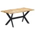Mesa de comedor madera maciza de mango rugosa 160x80x75