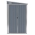 Cobertizo de jardín pared acero galvanizado gris 118x382x178