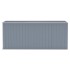 Cobertizo de jardín pared acero galvanizado gris 118x382x178