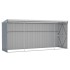 Cobertizo de jardín pared acero galvanizado gris 118x382x178