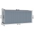 Cobertizo de jardín pared acero galvanizado gris 118x382x178