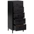 Cómoda de madera maciza de pino negro 42x35x110
