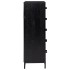 Cómoda de madera maciza de pino negro 42x35x110