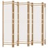 Biombo plegable de 6 paneles bambú y lona 240