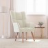 Sillón de relax de terciopelo blanco