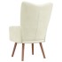 Sillón de relax de terciopelo blanco