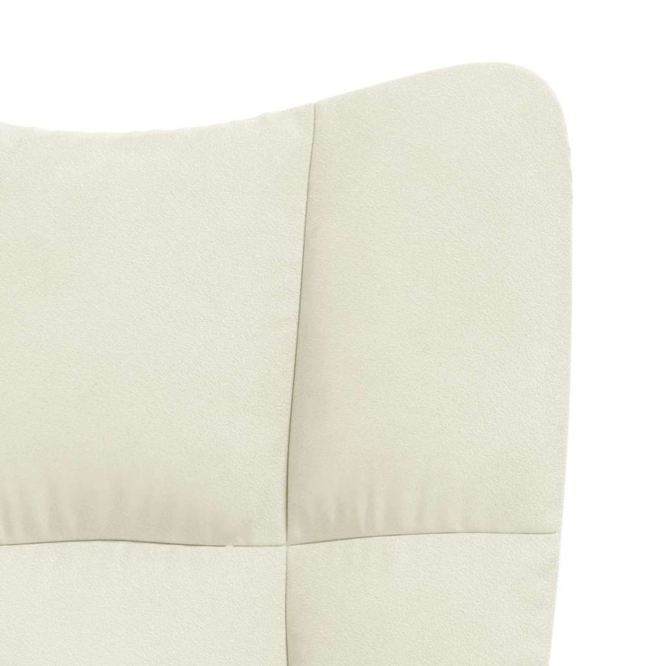 Sillón de relax de terciopelo blanco