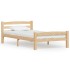 Estructura de cama sin colchón madera maciza de pino 100x200