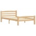 Estructura de cama sin colchón madera maciza de pino 100x200