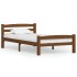 Estructura cama sin colchón madera pino marrón miel 100x200