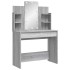Tocador con luces LED gris Sonoma 96x40x142