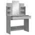 Tocador con luces LED gris Sonoma 96x40x142