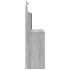 Tocador con luces LED gris Sonoma 96x40x142