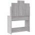 Tocador con luces LED gris Sonoma 96x40x142