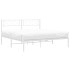 Estructura cama sin colchón con cabecero metal blanco