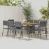 Juego de comedor de jardín 9 piezas ratán sintético