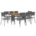 Juego de comedor de jardín 9 piezas ratán sintético