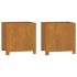 Jardineras con patas 2 uds acero corten oxidado 42x40x43