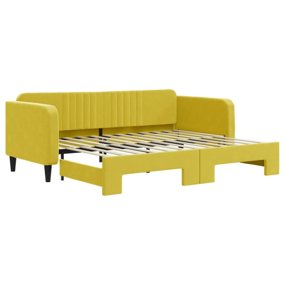 Sofá cama nido terciopelo amarillo 90x200