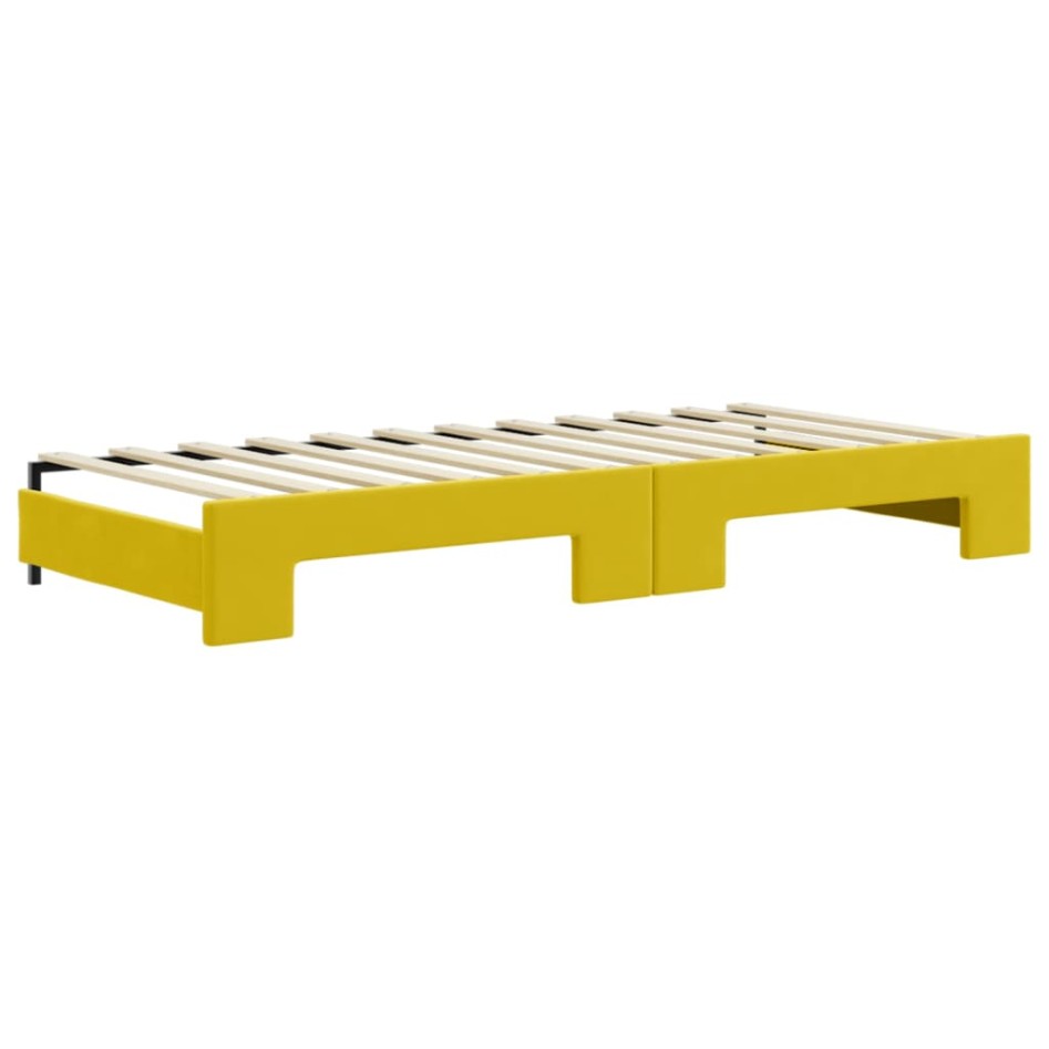 Sofá cama nido terciopelo amarillo 90x200