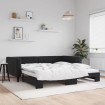 Sofá cama nido terciopelo negro 100x200 cm