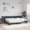 Sofá cama nido terciopelo gris oscuro 80x200 cm