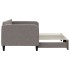 Sofá cama nido tela gris taupe 90x200