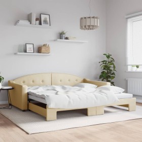 Sofá cama nido tela crema 100x200