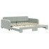 Sofá cama nido terciopelo gris claro 100x200