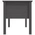 Mesa de centro de madera maciza de pino gris 102x49x55