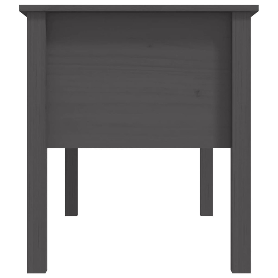 Mesa de centro de madera maciza de pino gris 102x49x55