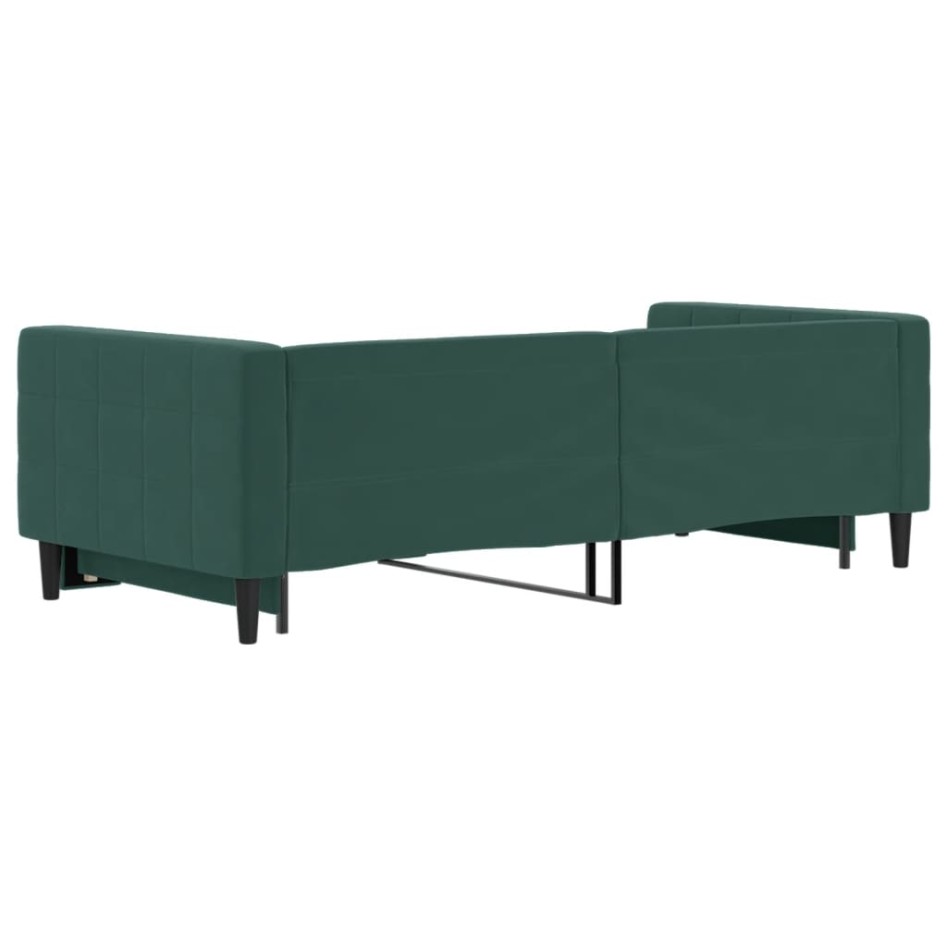 Sofá cama nido terciopelo verde oscuro 90x200