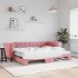 Sofá cama nido terciopelo rosa 80x200