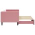 Sofá cama nido terciopelo rosa 80x200