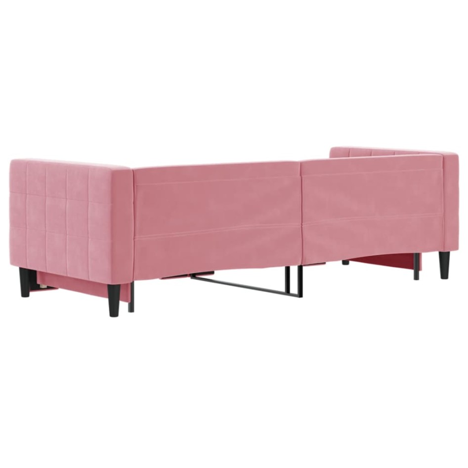 Sofá cama nido terciopelo rosa 80x200