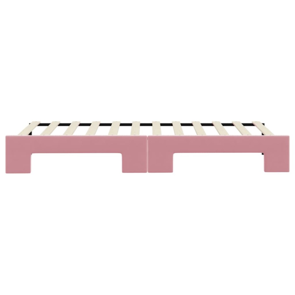 Sofá cama nido terciopelo rosa 80x200