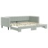 Sofá cama nido terciopelo gris claro 90x200
