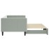 Sofá cama nido terciopelo gris claro 90x200