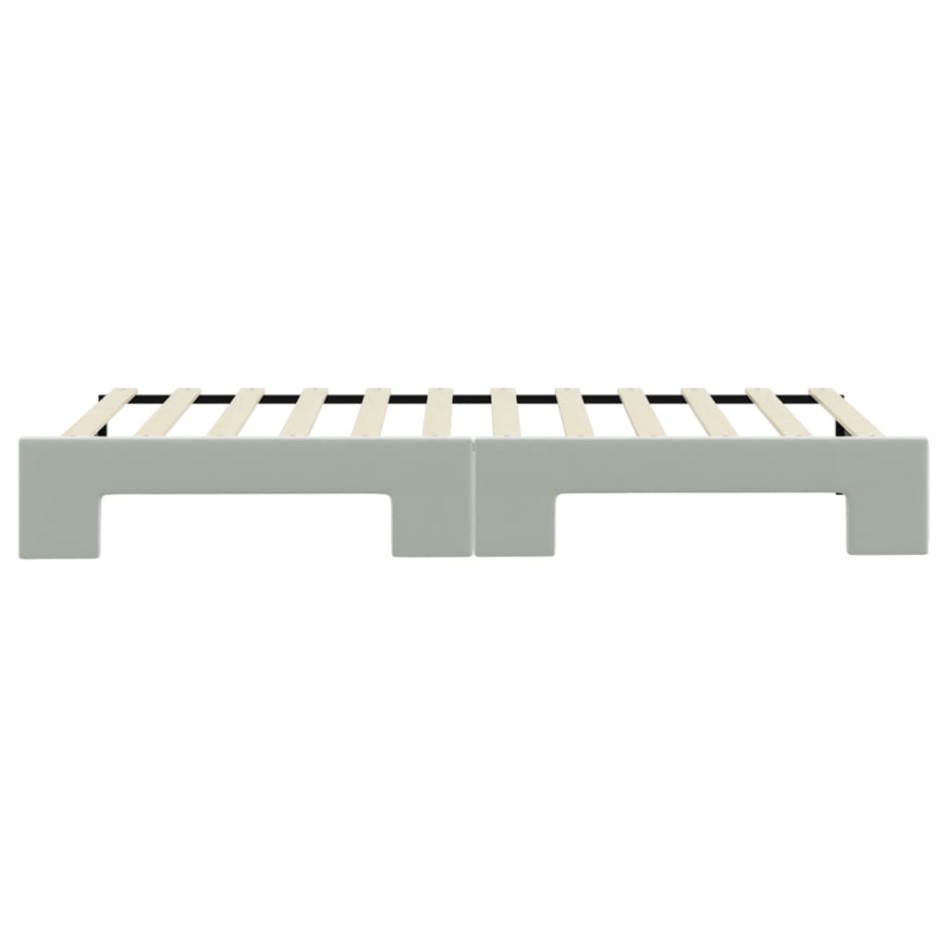 Sofá cama nido terciopelo gris claro 90x200