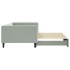 Sofá cama nido terciopelo gris claro 100x200