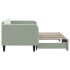 Sofá cama nido terciopelo gris claro 90x200