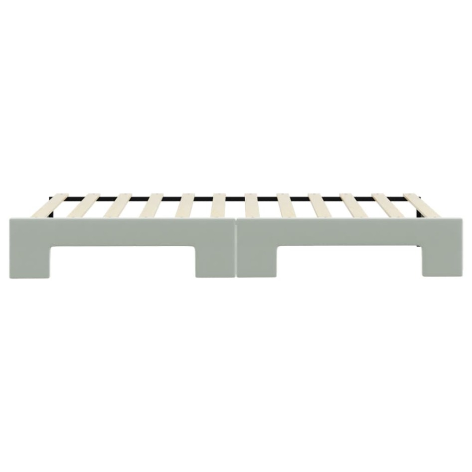 Sofá cama nido terciopelo gris claro 90x200