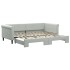 Sofá cama nido terciopelo gris claro 90x200