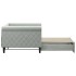 Sofá cama nido terciopelo gris claro 90x200