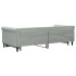 Sofá cama nido terciopelo gris claro 90x200