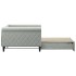 Sofá cama nido terciopelo gris claro 100x200