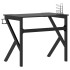 Escritorio gaming con patas en forma de K negro 90x60x75