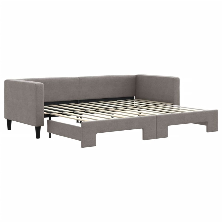 Sofá cama nido tela gris taupe 80x200