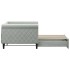 Sofá cama nido terciopelo gris claro 90x190