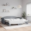 Sofá cama nido tela gris claro 100x200 cm